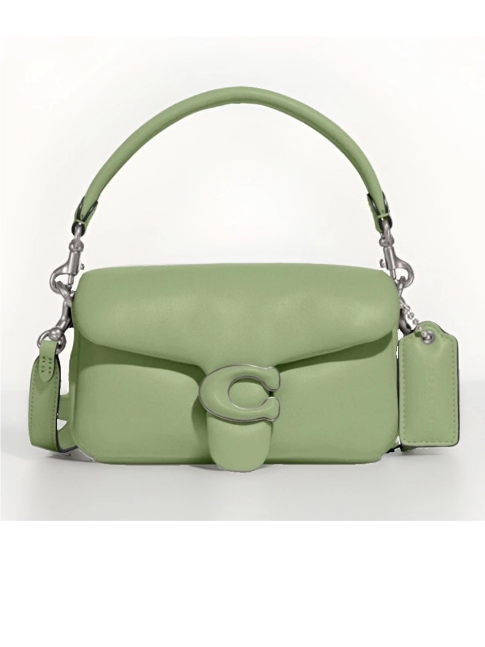 Coach Pillow Tabby 18, Pale Pistachio Shoulder Bag,Ultra-Soft Nappa Leather 2022